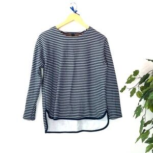 E. Plus Striped Long Sleeve Shirt